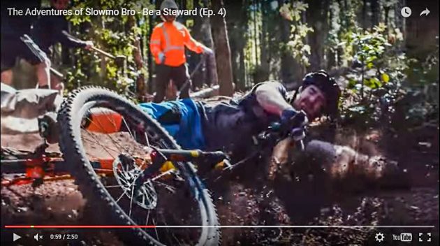 Video: NICA’s Slowmo Bro learns about trail stewardship