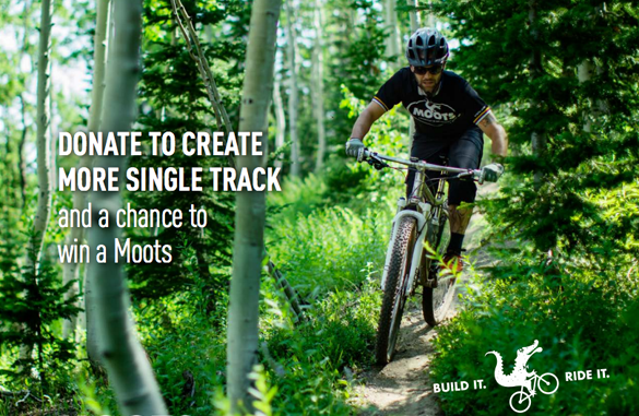 Donate to create new singletrack and you could win a Moots Rouge valued at $8,000