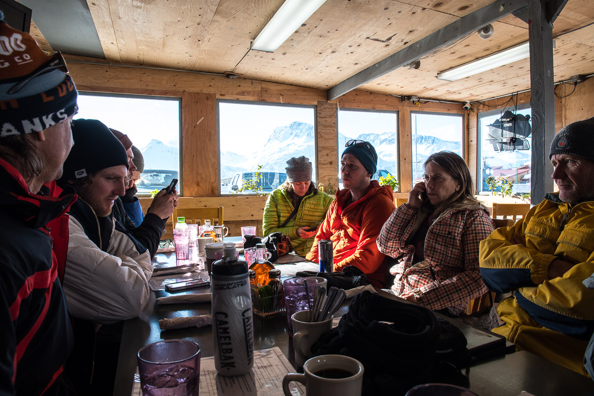 Breakfast meeting discussing the weeks events. Photo: Eddie Clark