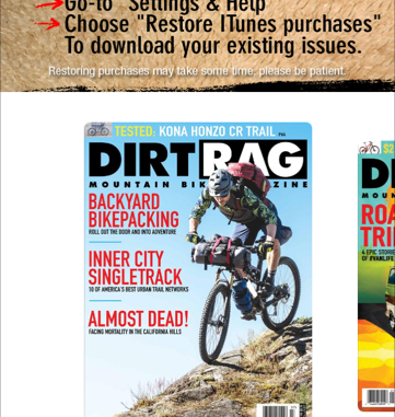 Get the new Dirt Rag app for an improved digital magazine experience
