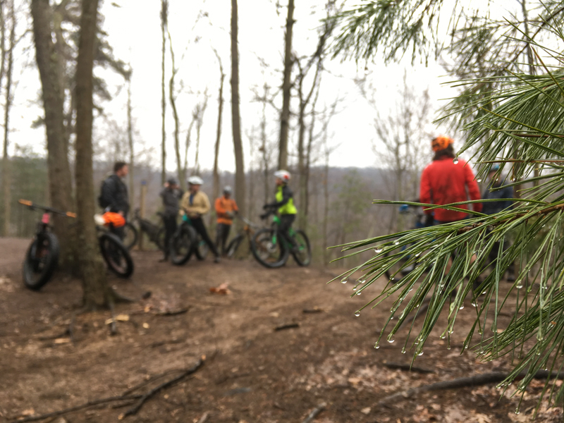 A small group braved the rain on Sunday. Photo: Helena Kotala 