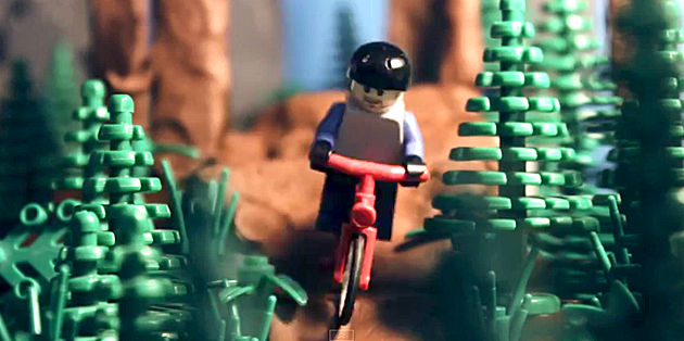 Video: Mountain biking on Legos